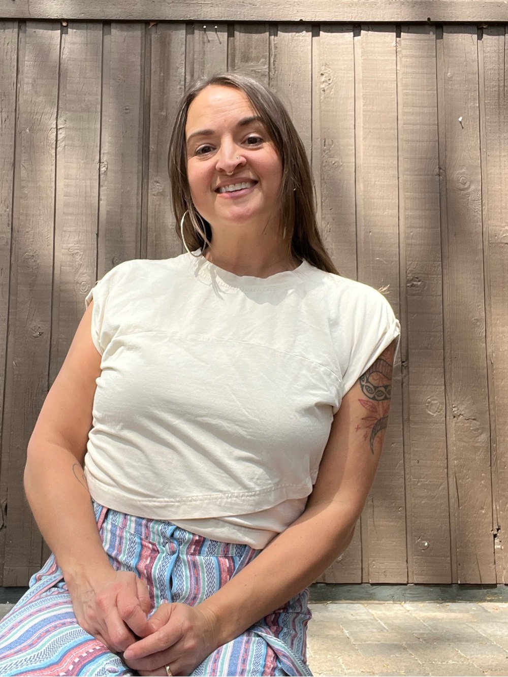 Casual Boxy Crop Tee Soft Sculpt Cropped Tshirt Soft Stretchy Cream Large